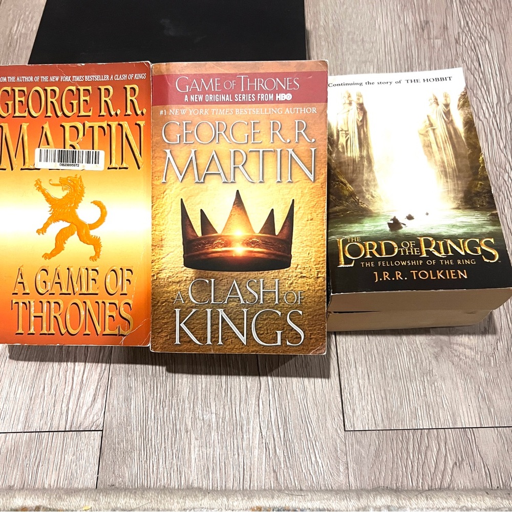 Game of Thrones Lord of the Rings Books